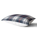 Beyaz Zemin Üzerinde Renkli Ekose Desenli Dikdörtgen Yastık Kırlent Kılıfı Realhomes