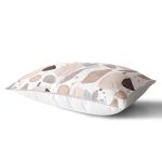 Beyaz Zemin Üzerinde Soft Renkli Yaprak Motifli Modern Dikdörtgen Yastık Kırlent Kılıfı Realhomes