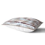 Beyaz Zeminli Renkli Yaprak Desenli Dijital Baskılı Modern Dikdörtgen Yastık Kırlent Kılıfı Realhomes