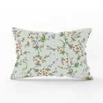 - Rh-Dik-8678-Gorsel1 - Realhomes Rengarenk Zemin Üzerinde Yeşil Yapraklı Çiçek Desenli Modern Dikdörtgen Yastık Kırlent Kılıfı Realhomes