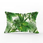 - Rh-Dik-8681-Gorsel1 - Realhomes Beyaz Zemin Üzerinde Yeşil Yaprak Desenli Dikdörtgen Yastık Kırlent Kılıfı Realhomes