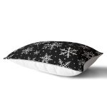 - Rh-Dik-8691-Gorsel2 - Realhomes Siyah Zeminli Beyaz Kartanesi Desenli Dijital Baskılı Modern Dikdörtgen Yastık Kırlent Kılıfı Realhomes