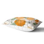 Renkli Zemin Üzerinde Onedraw Çizimki Meyva Desenli Dikdörtgen Yastık Kırlent Kılıfı Realhomes