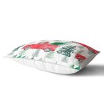 Beyaz Zemin Üzerinde Çamağacı Desenli Dijital Baskılı Modern Dikdörtgen Yastık Kırlent Kılıfı Realhomes