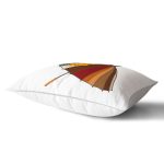 Beyaz Zemin Üzerinde Sonbahar Renkli Şemsiye Desenli Dikdörtgen Yastık Kırlent Kılıfı Realhomes