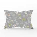 Pastel Zeminli Renkli Yaprak Desenli Dijital Baskılı Modern Dikdörtgen Yastık Kırlent Kılıfı Realhomes