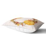 Renkli Zeminli Bal Kabağı Desenli Dijital Baskılı Modern Dikdörtgen Yastık Kırlent Kılıfı Realhomes