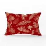 - Rh-Dik-8725-Gorsel1 - Realhomes Renkli Zemin Üzerinde Yaprak Desenli Dijital Baskılı Modern Dikdörtgen Yastık Kırlent Kılıfı Realhomes