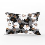 - Rh-Dik-8727-Gorsel1 - Realhomes Rengarenk Zemin Üzerinde Siyah Beyaz Çiçek Desenli Modern Dikdörtgen Yastık Kırlent Kılıfı Realhomes