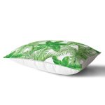 Beyaz Zemin Üzerinde Çiçek Desenli Dijital Baskılı Modern Dikdörtgen Yastık Kırlent Kılıfı Realhomes