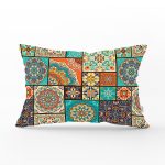 - Rh-Dik-8757-Gorsel1 - Realhomes Renkli Zeminli Geometrik Desenli Dijital Baskılı Modern Dikdörtgen Yastık Kırlent Kılıfı Realhomes