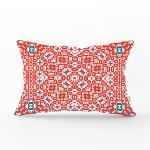 - Rh-Dik-8768-Gorsel1 - Realhomes Beyaz Zemin Üzerinde Çini Desenli Dijital Baskılı Modern Dikdörtgen Yastık Kırlent Kılıfı Realhomes