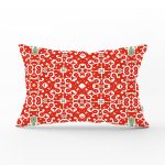 - Rh-Dik-8769-Gorsel1 - Realhomes  Beyaz Zemin Üzerinde Çini Desenli Dijital Baskılı Modern Dikdörtgen Yastık Kırlent Kılıfı Realhomes