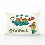İstanbul Temalı Dijital Baskılı Dekoratif Dikdörtgen Yastık Kırlent Kılıfı Realhomes
