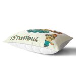 İstanbul Temalı Dijital Baskılı Dekoratif Dikdörtgen Yastık Kırlent Kılıfı Realhomes