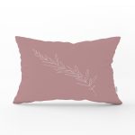 - Rh-Dik-8806-Gorsel1 - Realhomes Renkli Zemin Üzerinde Yaprak Desenli Dijital Baskılı Modern Dikdörtgen Yastık Kırlent Kılıfı Realhomes