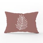 - Rh-Dik-8809-Gorsel1 - Realhomes Renkli Zemin Üzerinde Yaprak Desenli Dijital Baskılı Modern Dikdörtgen Yastık Kırlent Kılıfı Realhomes