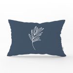 Renkli Zemin Üzerinde Yaprak Desenli Dijital Baskılı Modern Dikdörtgen Yastık Kırlent Kılıfı Realhomes