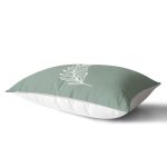 Renkli Zemin Üzerinde Yaprak Desenli Dijital Baskılı Modern Dikdörtgen Yastık Kırlent Kılıfı Realhomes