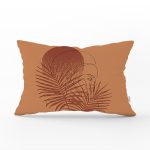 Pastel Zemin Üzerinde Onedraw Çizimli Bayan Silüeti Dikdörtgen Yastık Kırlent Kılıfı Realhomes