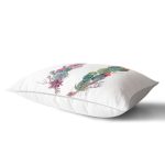 Beyaz Zemin Üzerinde Kaktüs Desenli Dijital Baskılı Modern Dikdörtgen Yastık Kırlent Kılıfı Realhomes