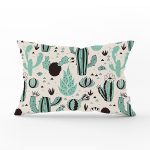 - Rh-Dik-8857-Gorsel1 - Realhomes Renkli Zemin Üzerinde Kaktüs Desenli Dijital Baskılı Modern Dikdörtgen Yastık Kırlent Kılıfı Realhomes