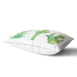 Beyaz Zemin Üzerinde Kaktüs Desenli Dijital Baskılı Modern Dikdörtgen Yastık Kırlent Kılıfı Realhomes