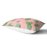 Renkli Zemin Üzerinde Kaktüs Desenli Dijital Baskılı Modern Dikdörtgen Yastık Kırlent Kılıfı Realhomes