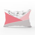 Renkli Geometrik Desenli Mermer Motifli Dijital Baskılı Modern Dikdörtgen Yastık Kılıfı Realhomes