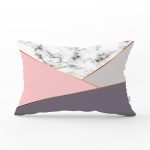 Renkli Geometrik Desenli Mermer Motifli Dijital Baskılı Modern Dikdörtgen Yastık Kılıfı Realhomes