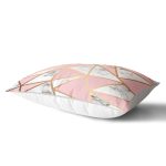 Renkli Geometrik Desenli Mermer Motifli Dijital Baskılı Modern Dikdörtgen Yastık Kılıfı Realhomes