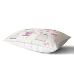 Çiçek Dalında Kuş Dijital Baskılı Dekoratif Dikdörtgen Yastık Kırlent Kılıfı Realhomes