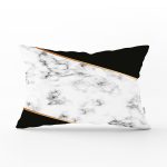 Renkli Geometrik Desenli Mermer Motifli Dijital Baskılı Modern Dikdörtgen Kırlent Kılıfı Realhomes