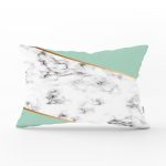 Renkli Geometrik Desenli Mermer Motifli Dijital Baskılı Modern Dikdörtgen Kırlent Kılıfı Realhomes