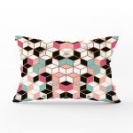 - Rh-Dik-8910-Gorsel1 - Realhomes Renkli Geometrik Desenli Mermer Motifli Dijital Baskılı Modern Dikdörtgen Kırlent Kılıfı Realhomes