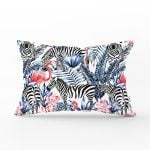 - Rh-Dik-897-Gorsel1 - Realhomes  Flamingo Temalı Dijital Baskılı Dikdörtgen Yastık Kırlent Kılıfı Realhomes