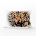 Kaplan Resimli Dijital Baskılı Dekoratif Dikdörtgen Yastık Kırlent Kılıfı Realhomes