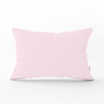 Açık Pembe Düz Renkli Realhomes Özel Tasarım Dijital Baskılı Dikdörtgen Yastık Kırlent Kılıfı Realhomes