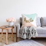 - Sonil-K-7005-Gorsel2 - Realhomes Gold Hello Yazılı Modern Motifler Dijital Baskılı Modern Raşel Kadife Yastık Kırlent Kılıfı Realhomes