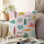 - Sonil-K-7022-Gorsel1 - Realhomes Renkli Amazon Yapraklı Motifler Dijital Baskılı Modern Raşel Kadife Yastık Kırlent Kılıfı Realhomes