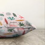 - Sonil-K-7022-Gorsel3 - Realhomes Renkli Amazon Yapraklı Motifler Dijital Baskılı Modern Raşel Kadife Yastık Kırlent Kılıfı Realhomes