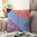 - Sonil-K-7026-Gorsel1 - Realhomes  Soyut Rengarenk Zeminde Bohem Çiçek Motifli Dijital Baskılı Modern Raşel Kadife Kırlent Kılıfı Realhomes