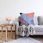 - Sonil-K-7026-Gorsel2 - Realhomes  Soyut Rengarenk Zeminde Bohem Çiçek Motifli Dijital Baskılı Modern Raşel Kadife Kırlent Kılıfı Realhomes