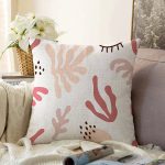 Soyut Zeminli Bohem Motifli Dijital Baskılı Modern Raşel Kadife Yastık Kırlent Kılıfı Realhomes