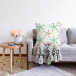 Vizon Zeminde Deniz Yıldızı Motifli Dijital Baskılı Modern Raşel Kadife Yastık Kırlent Kılıfı Realhomes