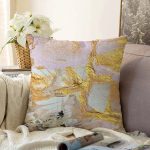 - Sonil-K-7049-Gorsel1 - Realhomes Gold Detaylı Soyut Çizimli Dijital Baskılı Modern Raşel Kadife Yastık Kırlent Kılıfı Realhomes