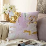 - Sonil-K-7050-Gorsel1 - Realhomes  Gold Detaylı Soyut Çizimli Dijital Baskılı Modern Raşel Kadife Yastık Kırlent Kılıfı Realhomes