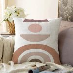 Geometrik Çizimli Soyut Renkler Dijital Baskılı Modern Raşel Kadife Yastık Kırlent Kılıfı Realhomes