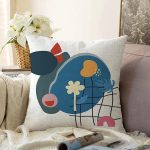 - Sonil-K-7059-Gorsel1 - Realhomes  Estetik Tasarımlı Geometrik Şekiller Dijital Baskılı Modern Raşel Kadife Yastık Kırlent Kılıfı Realhomes