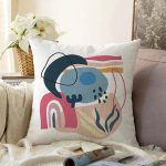 - Sonil-K-7060-Gorsel1 - Realhomes  Estetik Tasarımlı Geometrik Şekiller Dijital Baskılı Modern Raşel Kadife Yastık Kırlent Kılıfı Realhomes